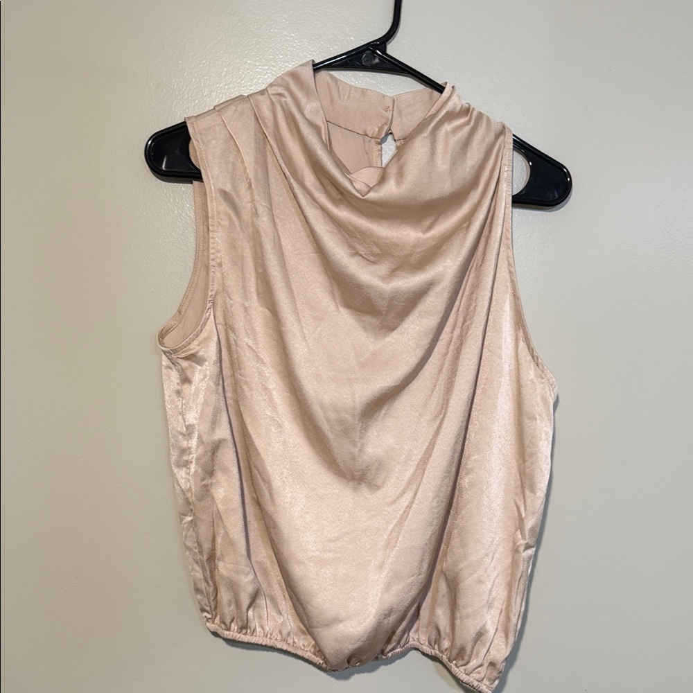 Elegant Cream Sleeveless Top